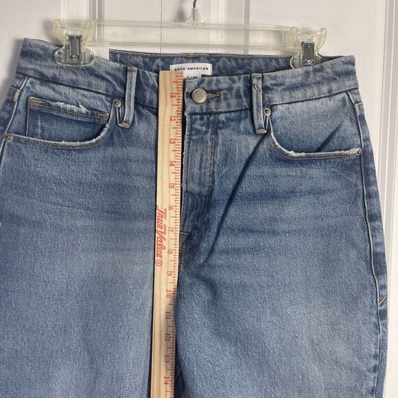 Good American High Rise Good Mom Jeans Womens Size 2/26 Medium Wash‎ Oversized - Picture 4 of 16
